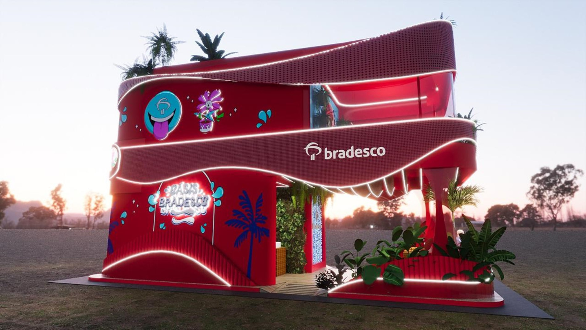 Bradesco leva oásis e estúdio ao Lollapalooza