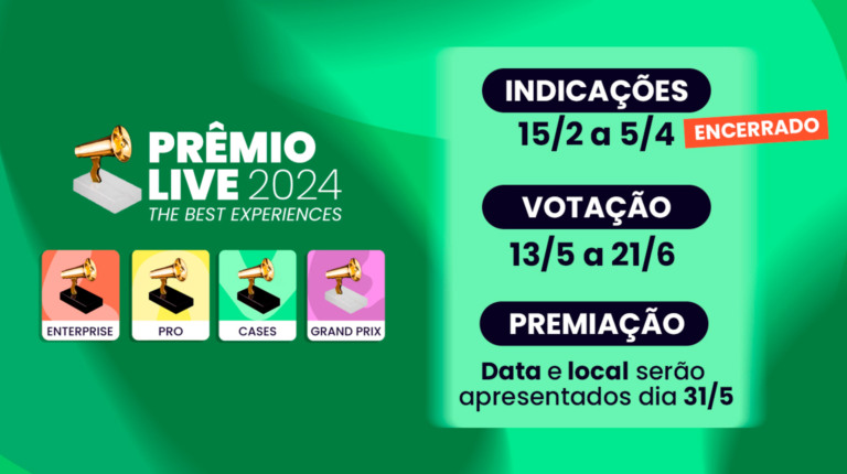 Prêmio Live chega à 5ª edição e apresenta datas para 2024