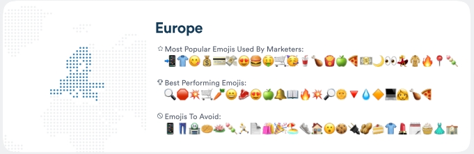 Emojis mais utilizados na Europa