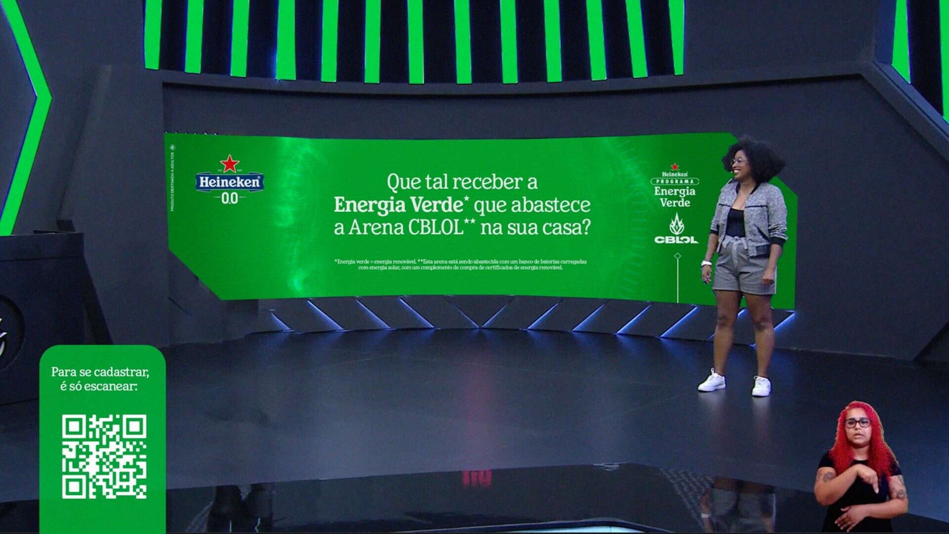 Heineken® realizou ação de forma inédita e sem precedentes no cenário de esportes eletrônicos do Brasil. A marca ajudou a abastecer partes da Arena CBLOL com energia renovável, como parte do Programa Heineken Energia Verde*, durante um dos principais jogos do campeonato brasileiro de League of Legends.