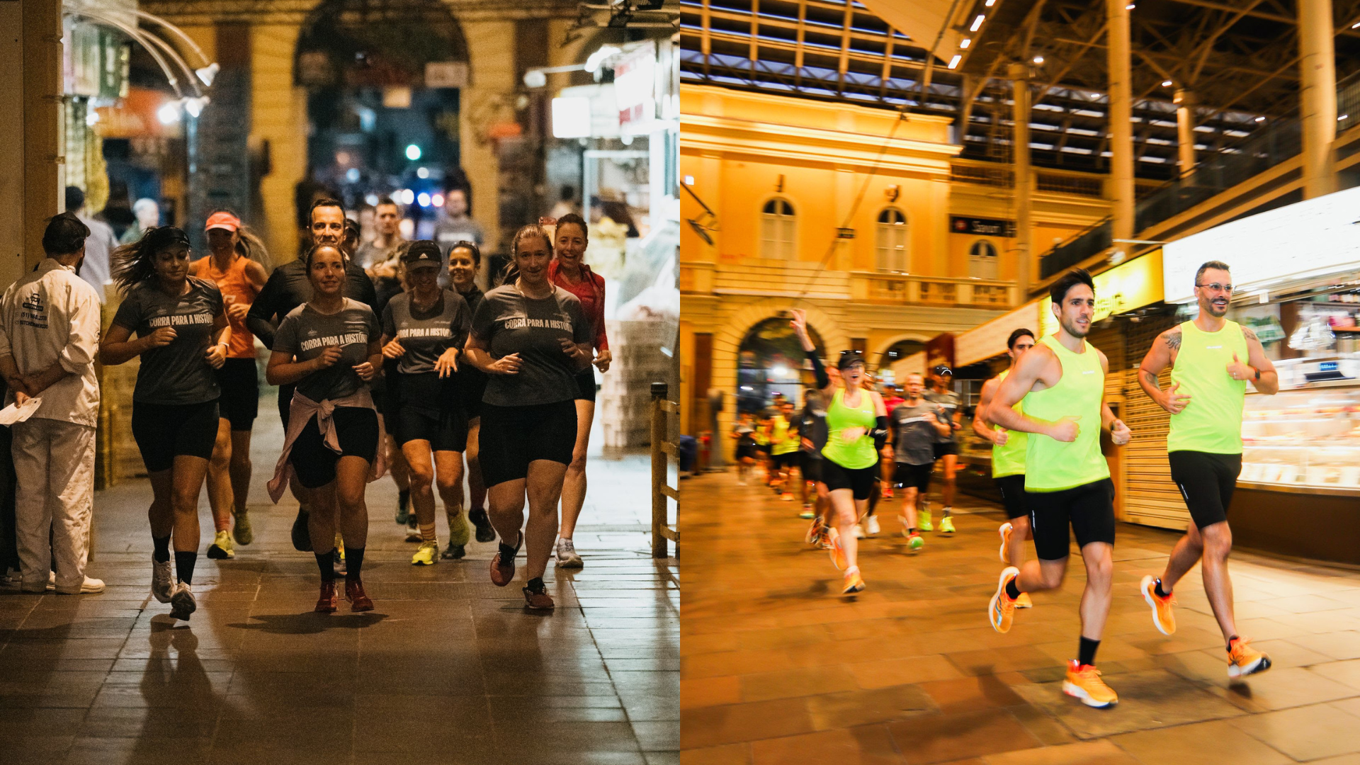 Olympikus levou a comunidade corredora de Porto Alegre para um treino especial de aquecimento para a Maratona Int. de Porto Alegre. Em um percurso inédito, os mais de 300 participantes puderam correr dentro do Mercado Público, o mais antigo do Brasil.