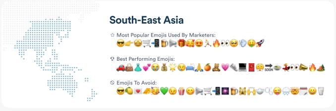 Emojis mais usados Sudeste Asiático