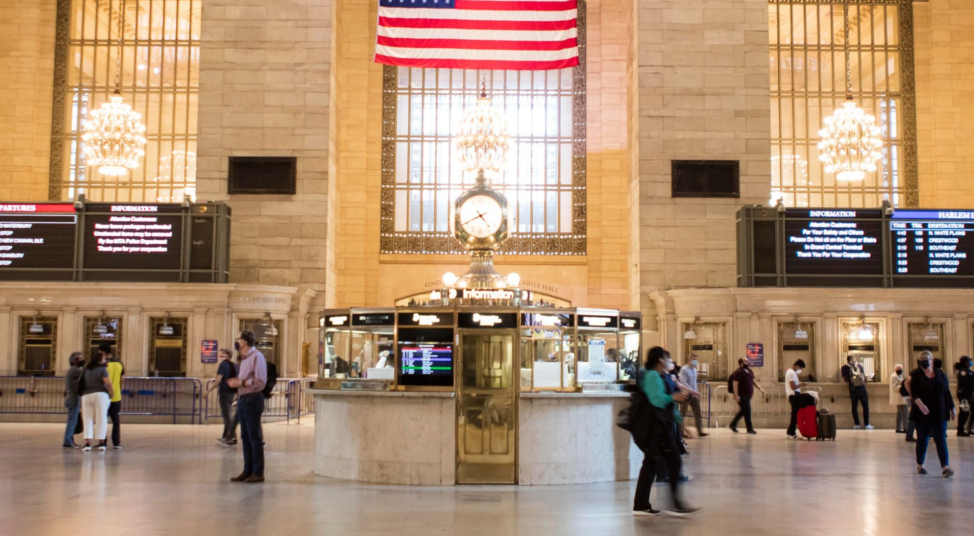 Imagem da estação central nos Estados Unidos