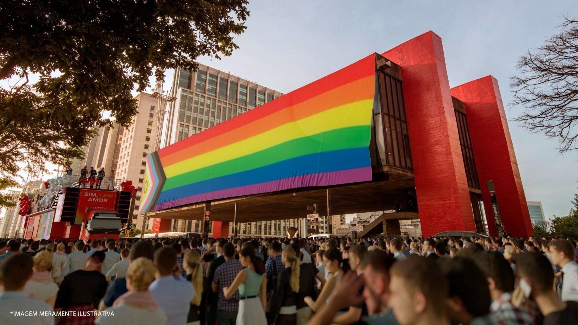 O hasteamento inaugura a Arena do Orgulho LGBT+, uma iniciativa do Castro Festival viabilizada pela marca Amstel, que levará para o MASP ações gratuitas voltadas para a comunidade durante todos os meses de 2024