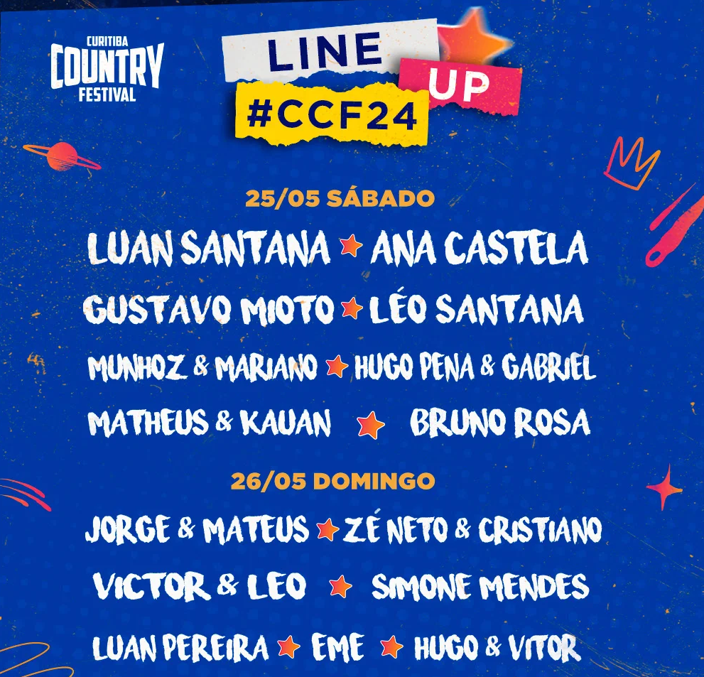 Line-up Curitiba Country Festival