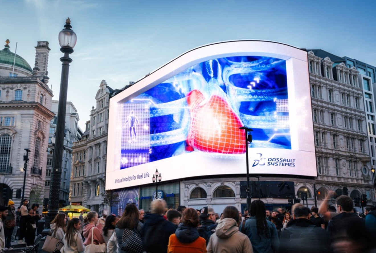 A Dassault Systèmes lançou uma campanha de mídia digital out-of-home (OOH) convidando três milhões de pessoas em Londres para ver e entender como os mundos virtuais estão impactando a vida real em áreas como saúde, cidades e manufatura. 

