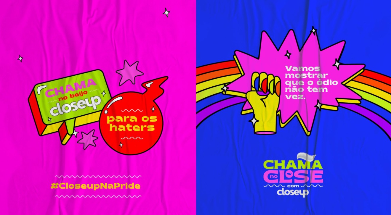 Closeup coloca OOH na Parada LGBTQIAP+ Closeup coloca OOH na Parada LGBTQIAP+