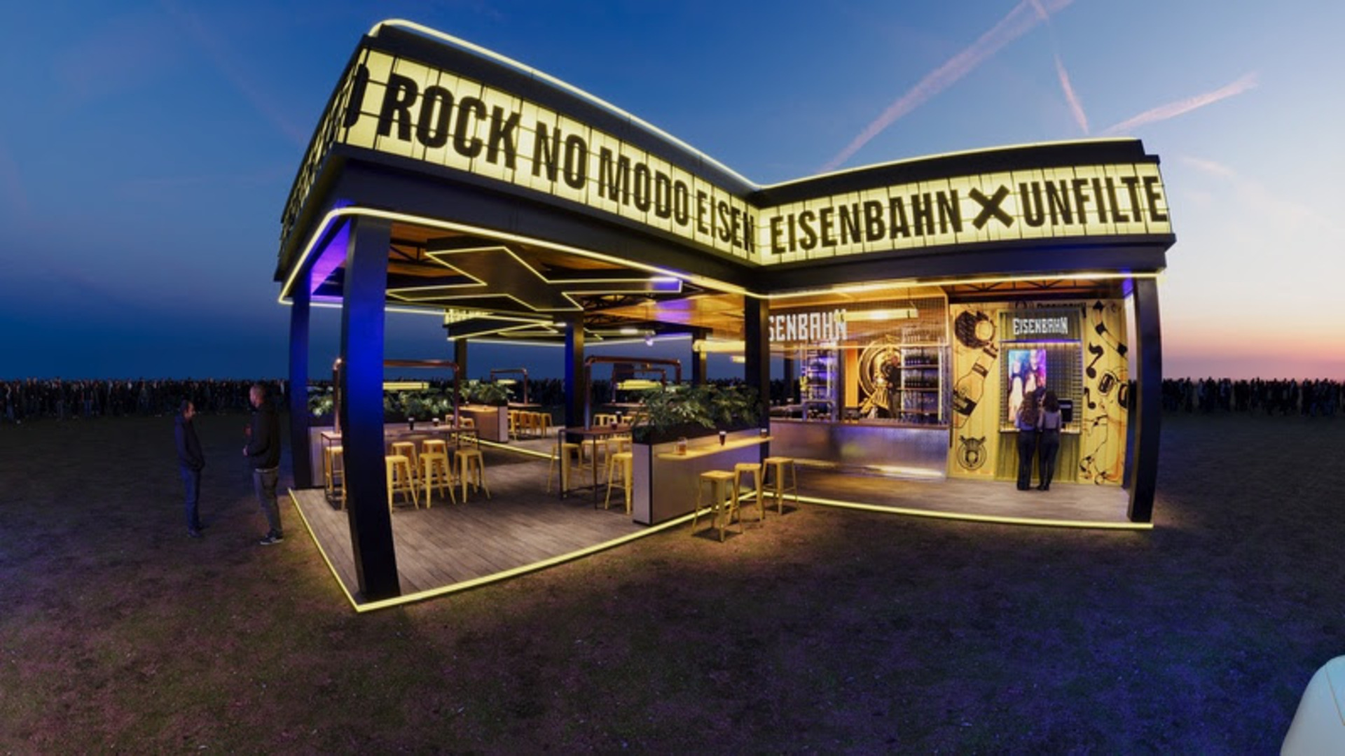 Como patrocinadora master e cerveja oficial pela primeira vez, a Eisenbahn leva à festa o Espaço 1x, com 250m² que irão abranger operação de chope, shows surpresas e espaço para convidados em um rooftop com vista privilegiada. O Bungee Jump Unfiltered é um dos destaques, por ser de extrema aventura, e para muitos pode ser vista como a atração mais inusitada. A proposta é dar ênfase ao modo sugerido de beber uma cerveja Eisenbahn Unfiltered, que é virando a long neck ou lata de cabeça para baixo antes de abrir, como uma espécie de ritual para aprimorar ainda mais o sabor do líquido ao degustá-lo.