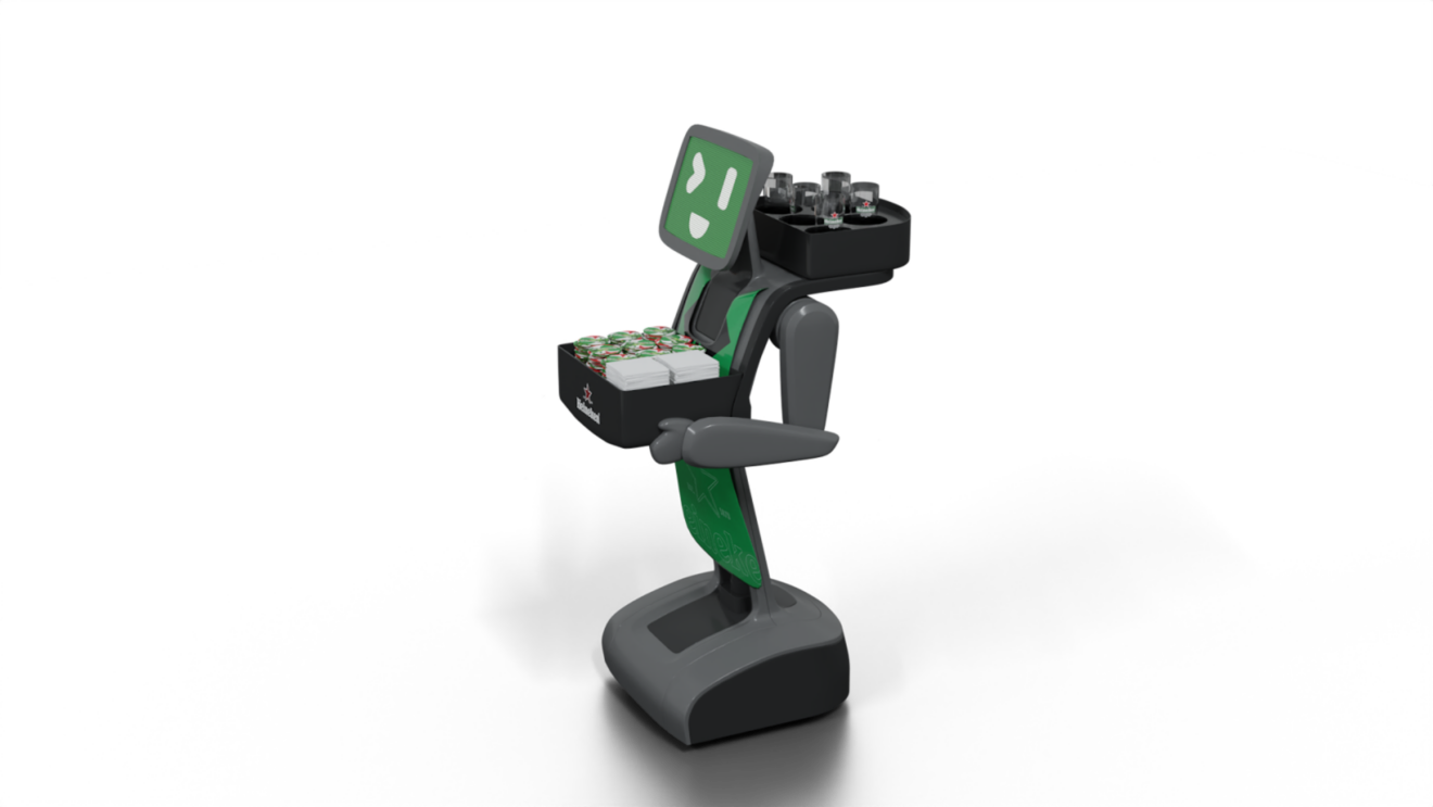 Chamado de Hei, robô destaca os diferenciais que fazem o sabor de Heineken, Só Heineken. A ação faz parte da campanha de credenciais da marca
