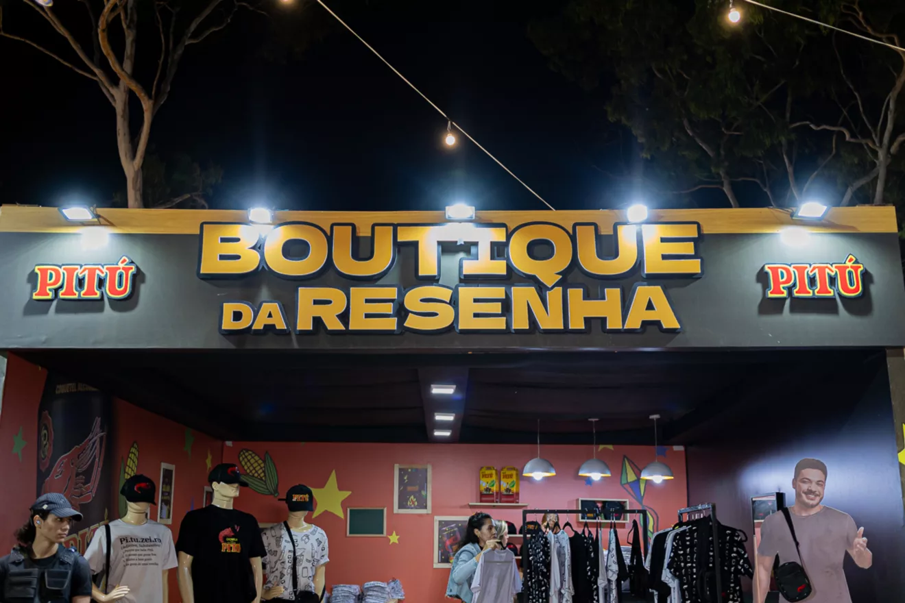 “Boutique da Resenha” está com produtos além da cachaça, como camisas, shoulders bags, bonés e kits caipirinha até o final de junho

