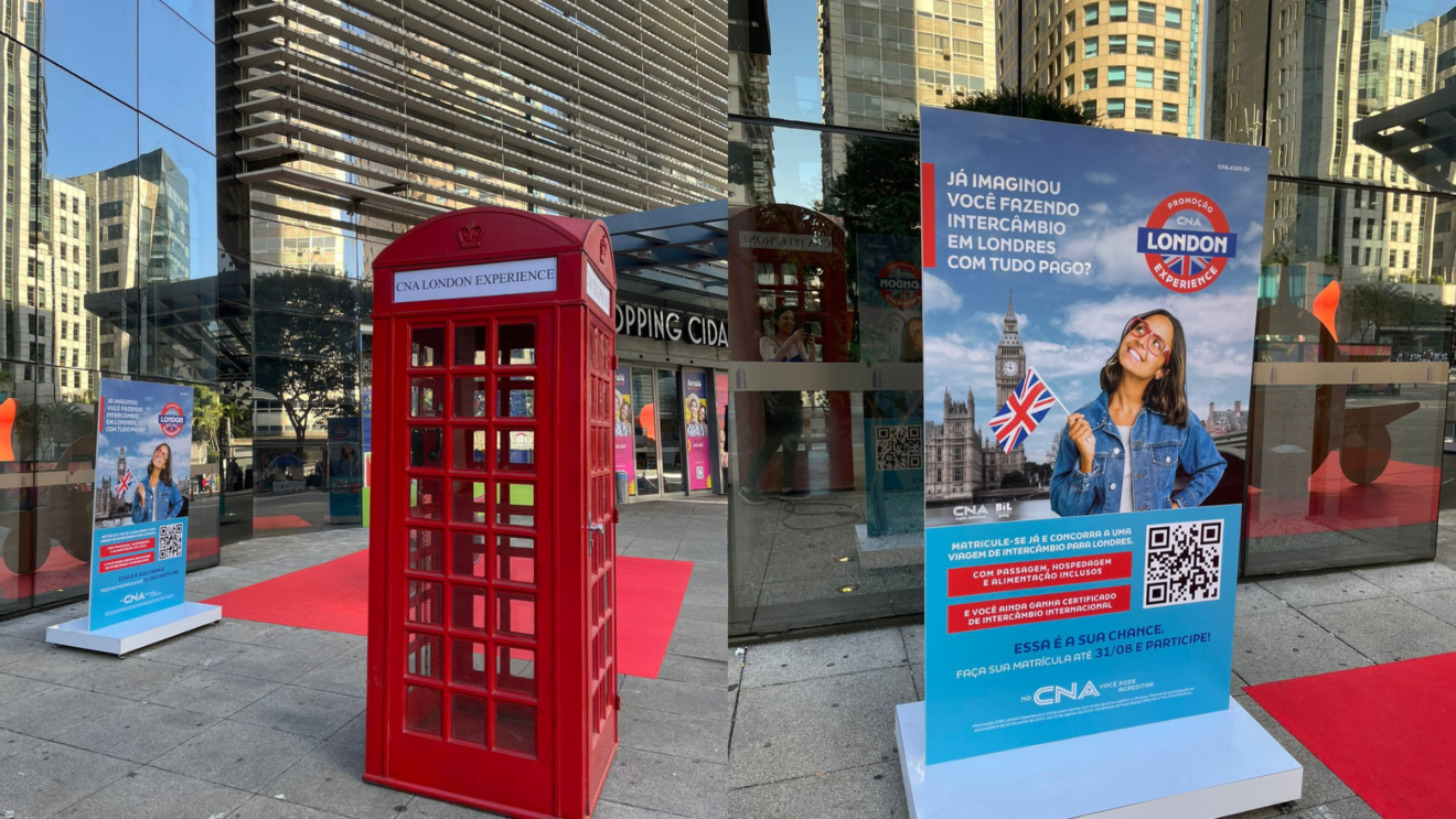 A CNA realizou uma ativação de marca em 23 de junho, na Avenida Paulista, próximo ao Shopping Cidade São Paulo, onde atores vestidos como guardas britânicos exibiam um QR Code nas suas vestimentas.