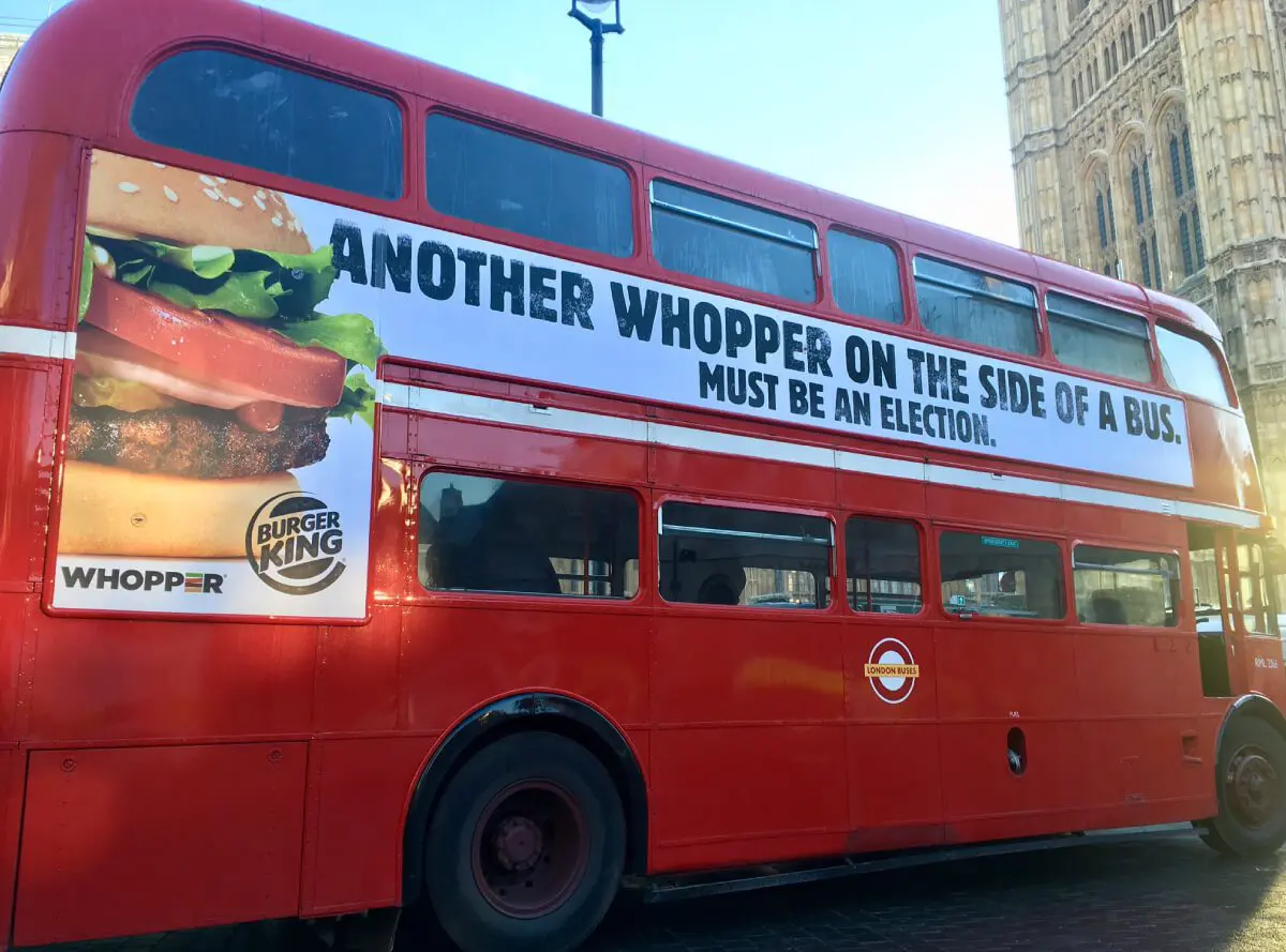 Campanha ousada do Burger King no Reino Unido