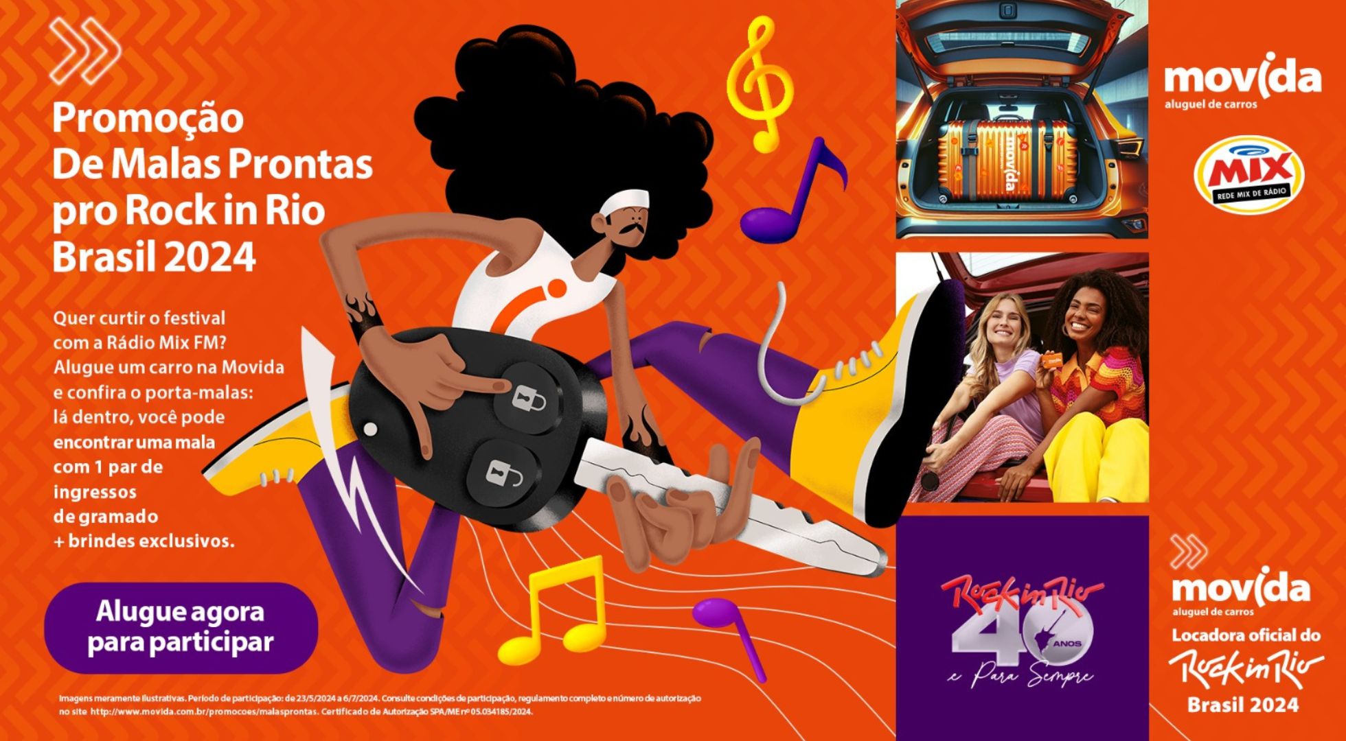 Promoção Movida e Rádio Mix para o Rock in Rio