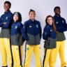 Imagem dos atletas usando os uniformes dos Jogos Olímpicos Paris 2024