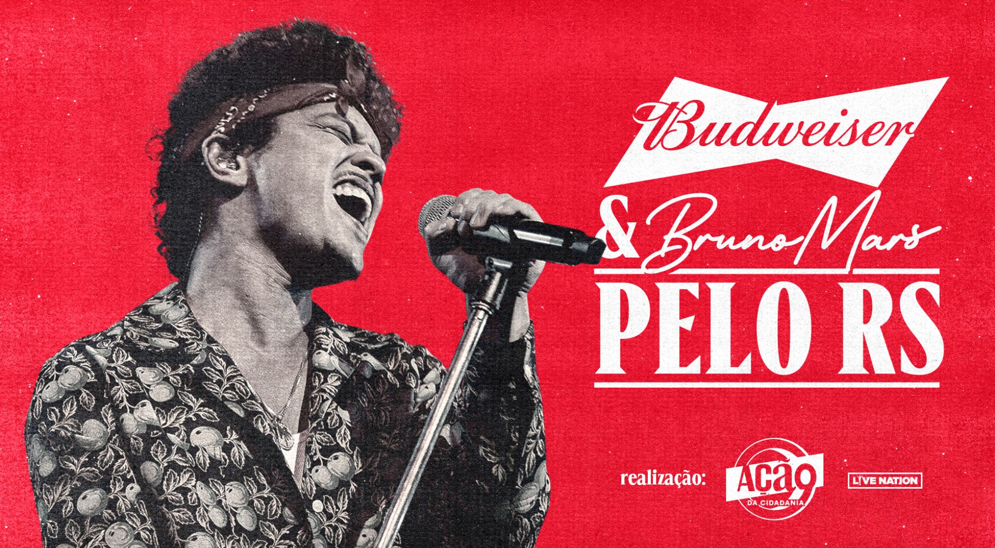 Bud promove show beneficente do Bruno Mars para apoiar vítimas das enchentes no RS