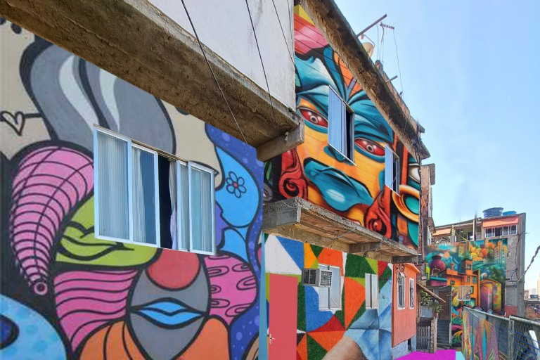 Obras da Favela 3d em parceria com o Rock in Rio 2024