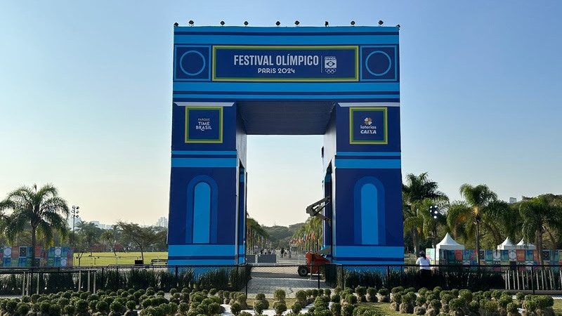 Festival Olímpico Parque Time Brasil que reúne diversas ativações de marcas patrocinadoras das Olimpíadas 