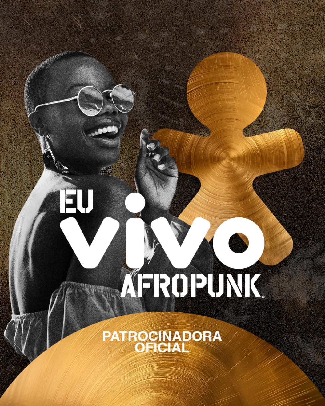 Imagem divulgação da Vivo como patrocinadora do AFROPUNK Brasl