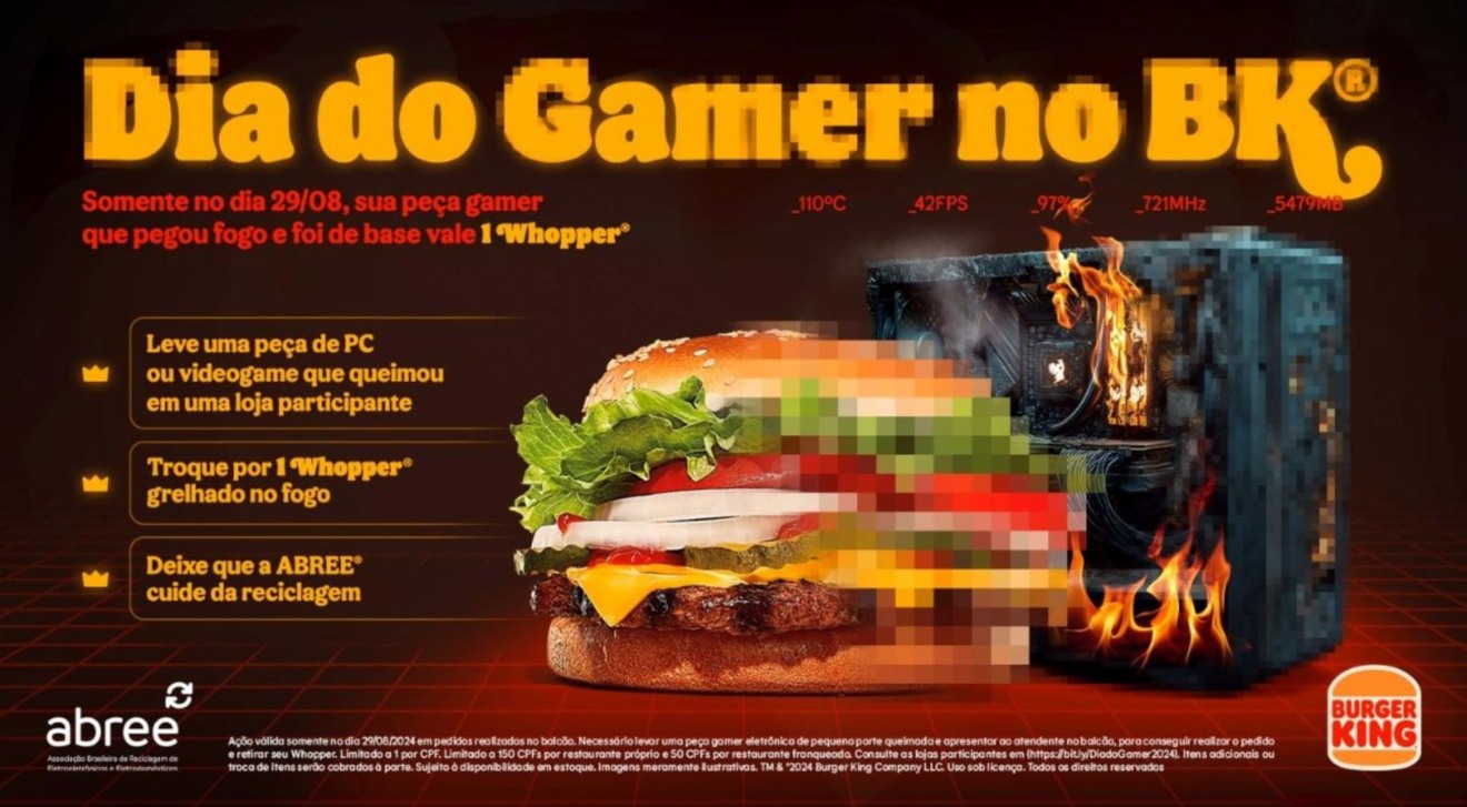 Recicle uma peça do seu pc e ganhe um Whopper Recicle uma peça do seu pc e ganhe um Whopper