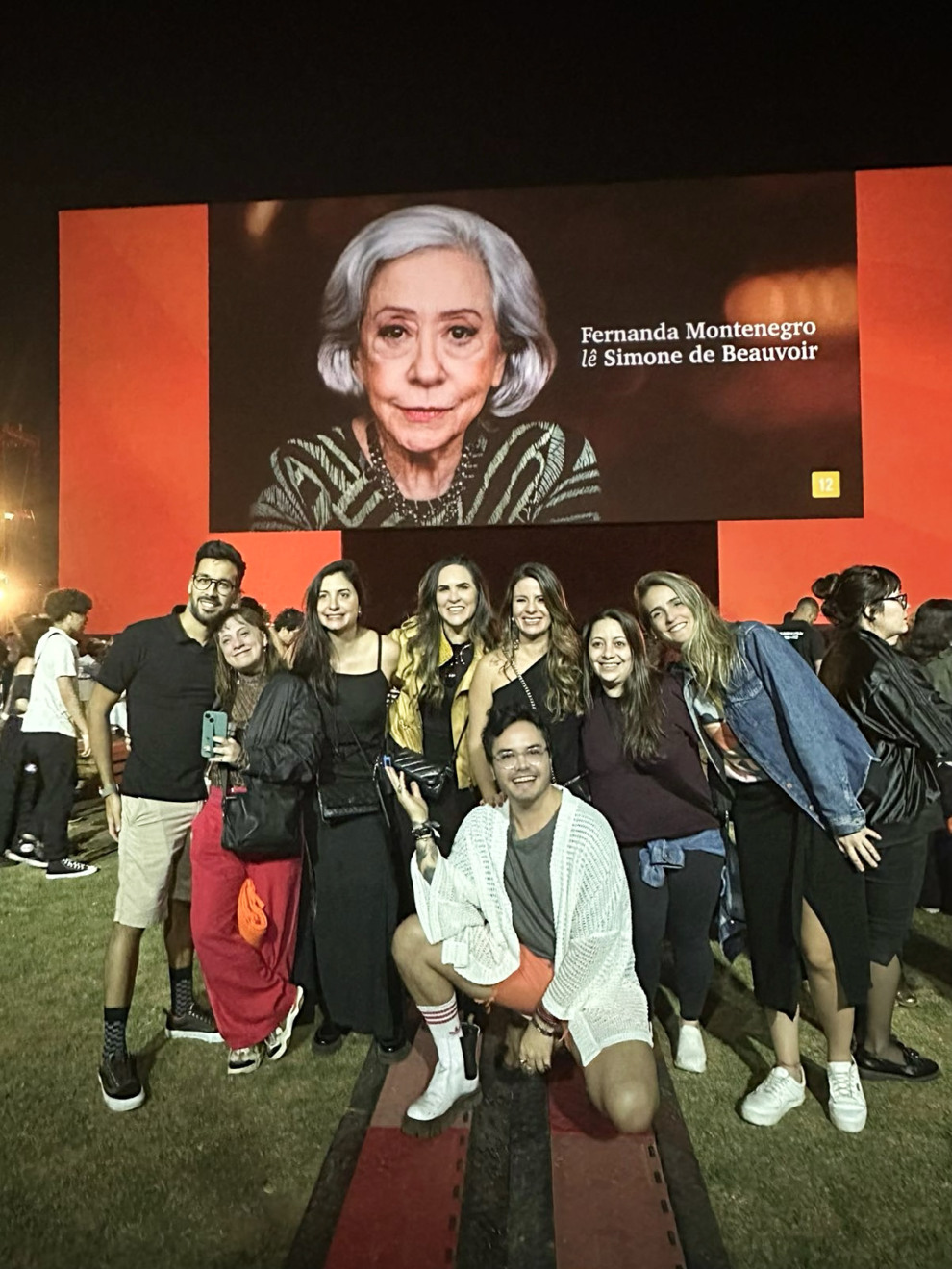 Time da Atenas.ag na apresentação de Fernanda Montenegro no Ibirapuera