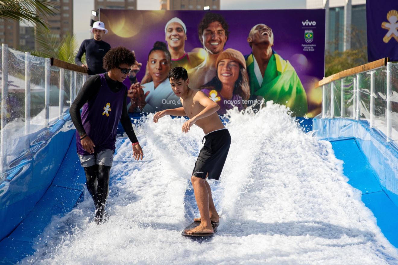 Ativação da Vivo no parque time brasil