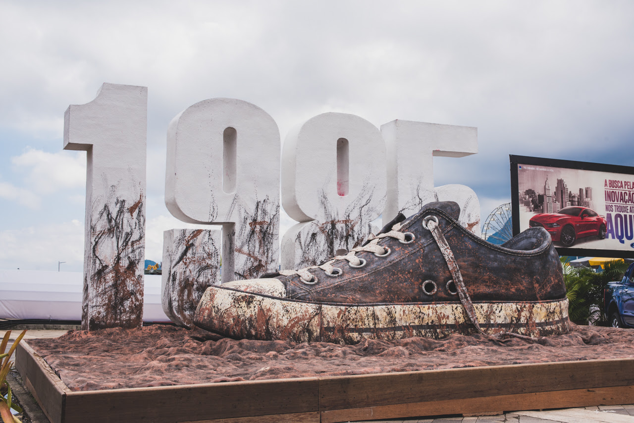 Monumento de tênis de 1985 que Cif vai limpar no Rock In Rio