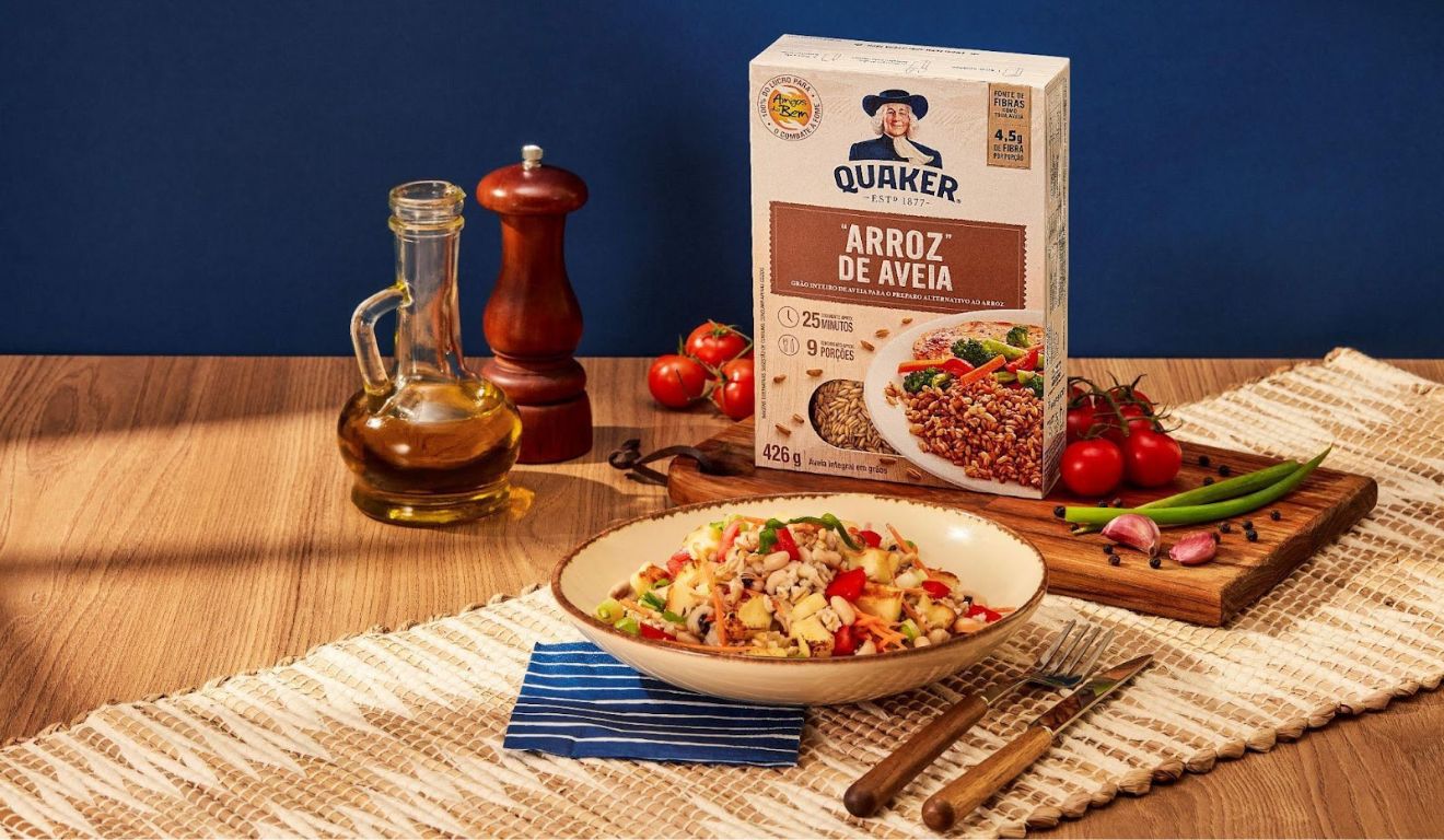 Novo arroz de aveia da Quaker