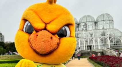 Canarinho da CBF no jardim botânico de Curitiba