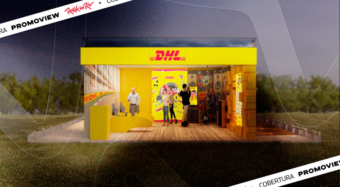 Estande da DHL Express no Rock in Rio Estande da DHL Express no Rock in Rio