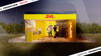 Estande da DHL Express no Rock in Rio