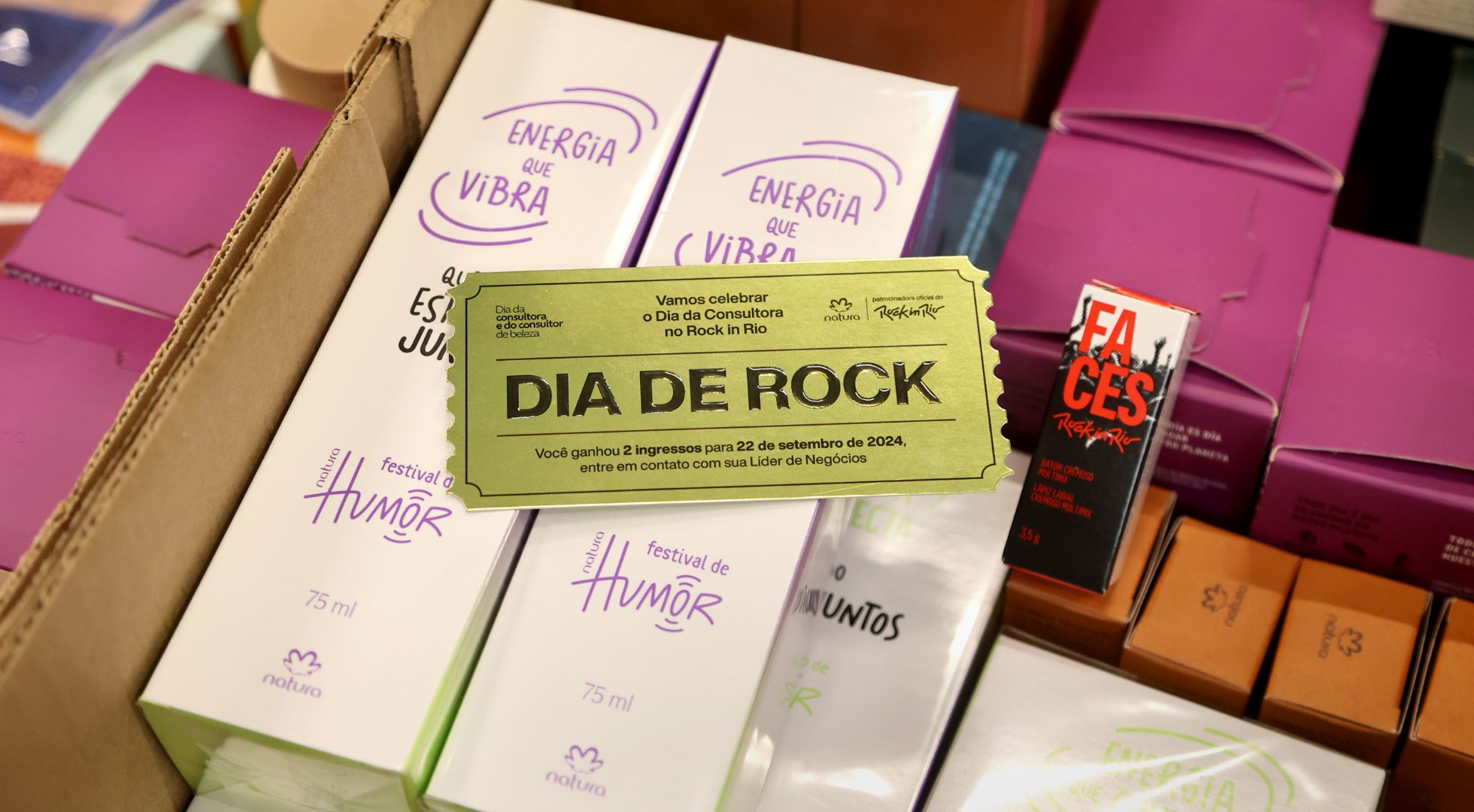 Natura dará cinco ingressos do Rock in Rio para suas consultoras de beleza