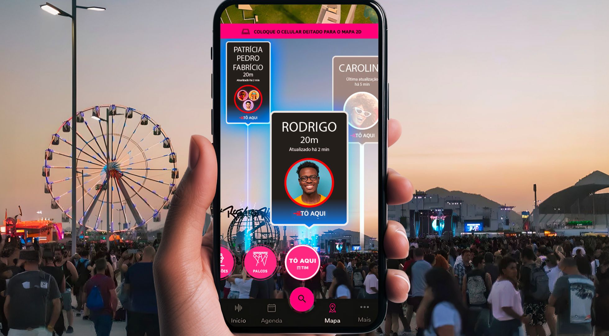 Nova ferramenta do app Rock in Rio em parceria com a TIM