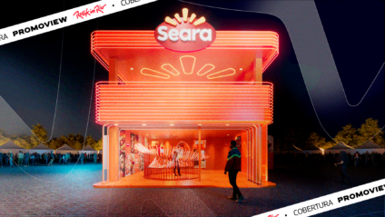 Projeção estande da Seara no Rock in Rio