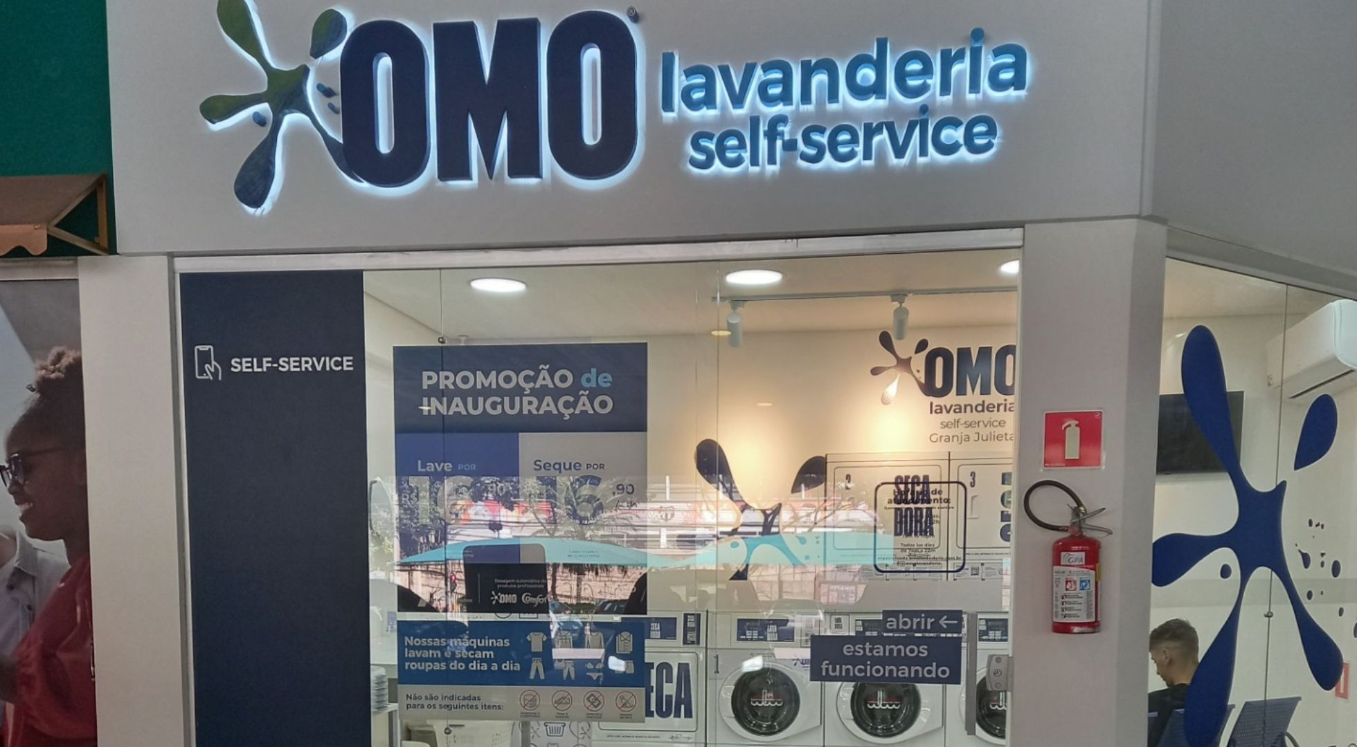 Nova lavanderia acessível da OMO