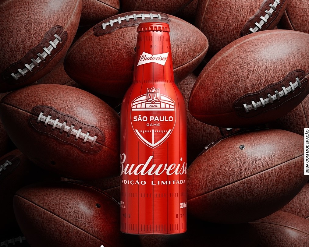 Garrafa exclusiva Budweiser e NFL 