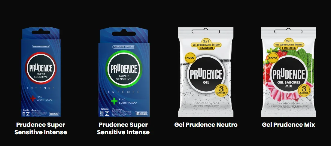 Imagem mostra nova linha de produtos da Prudence