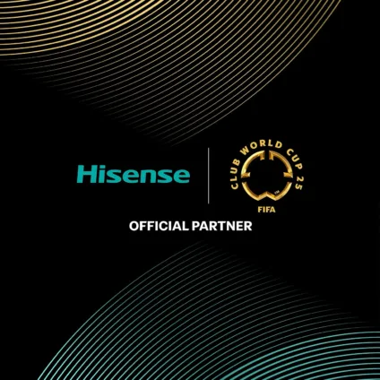 Imagem mostra banner que confirma a HiSense como patrocinadora do Mundial de Clubes 2025 da FIFA