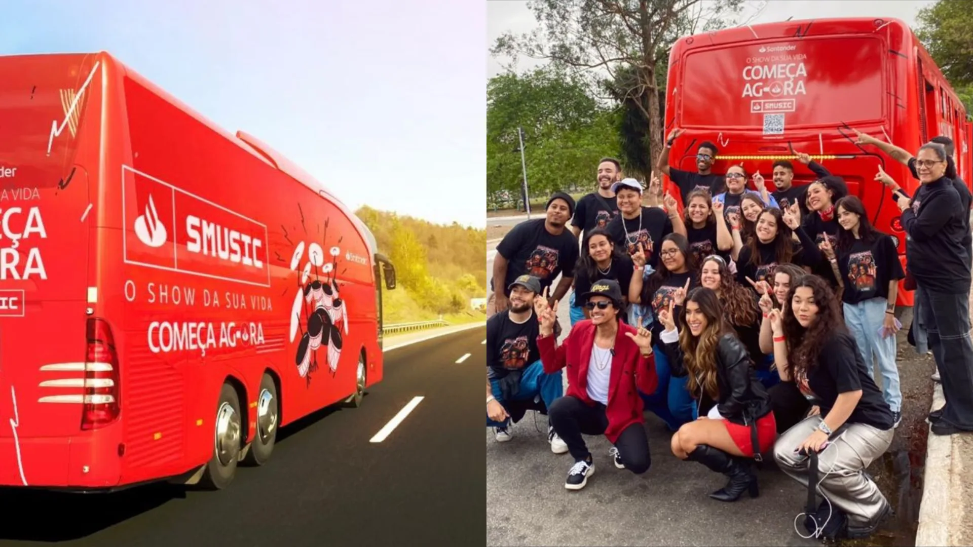 Santander distribui ingressos e leva fãs para o show de Bruno Mars em ônibus exclusivo