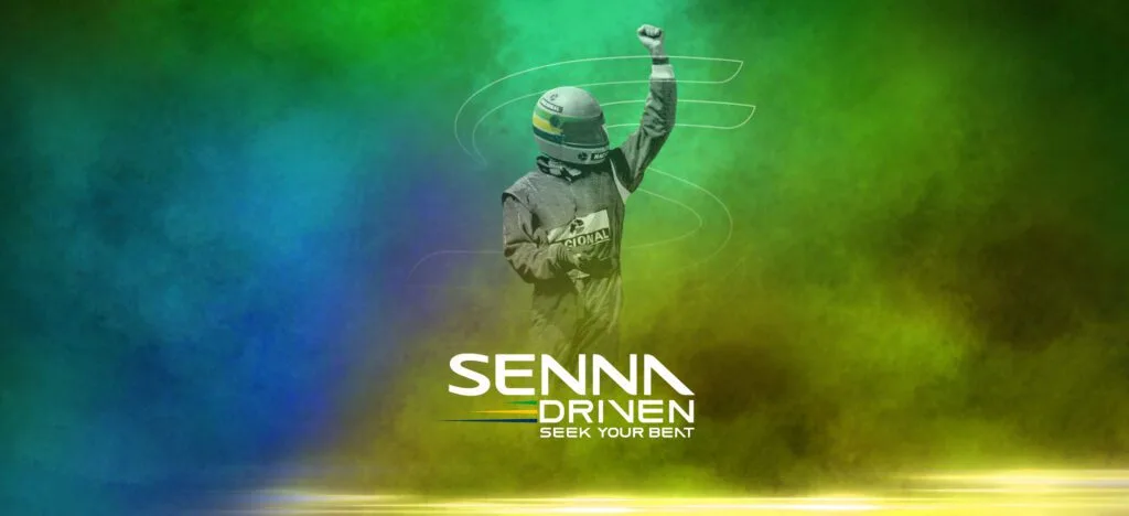 Banner mostra arte do projeto Senna Driven