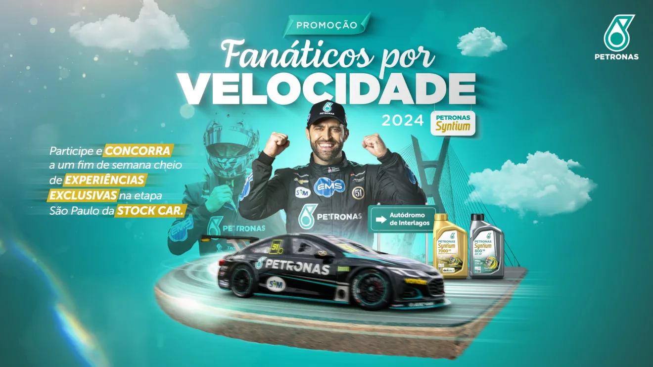 Banner da promoção "Loucos por Velocidade" da PETRONAS Syntium