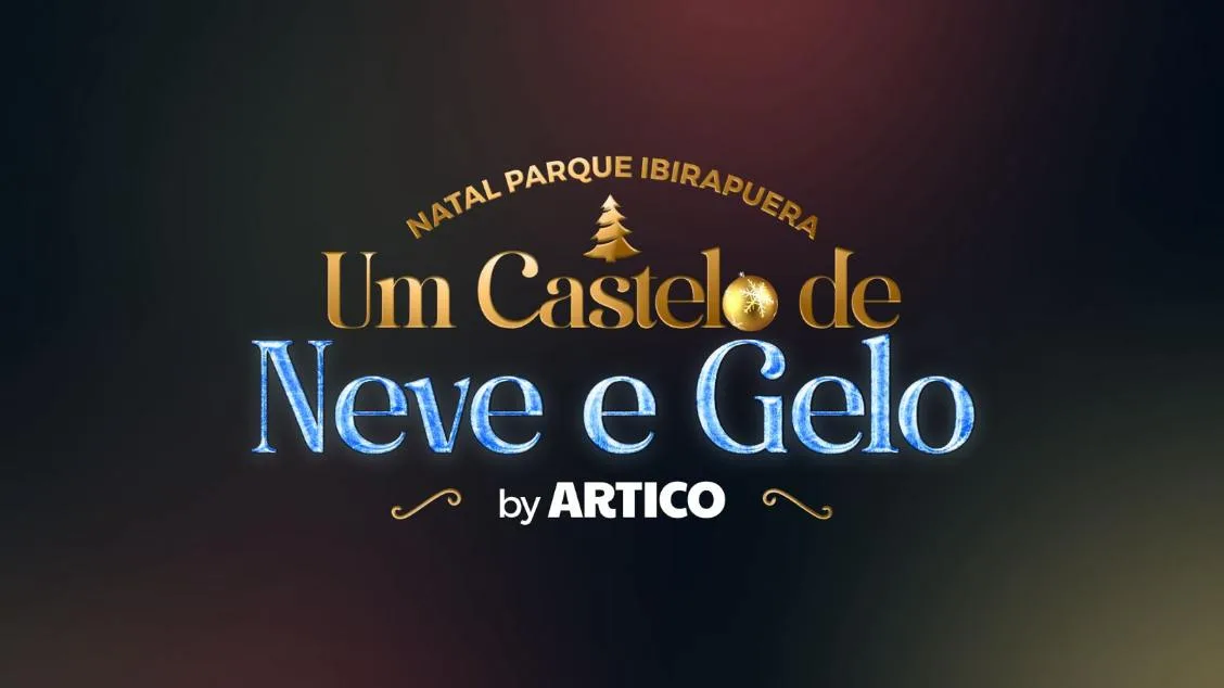 Imagem mostra banner do Castelo de Neve e Gelo que ficará exposto no Parque do Ibirapuera em dezembro