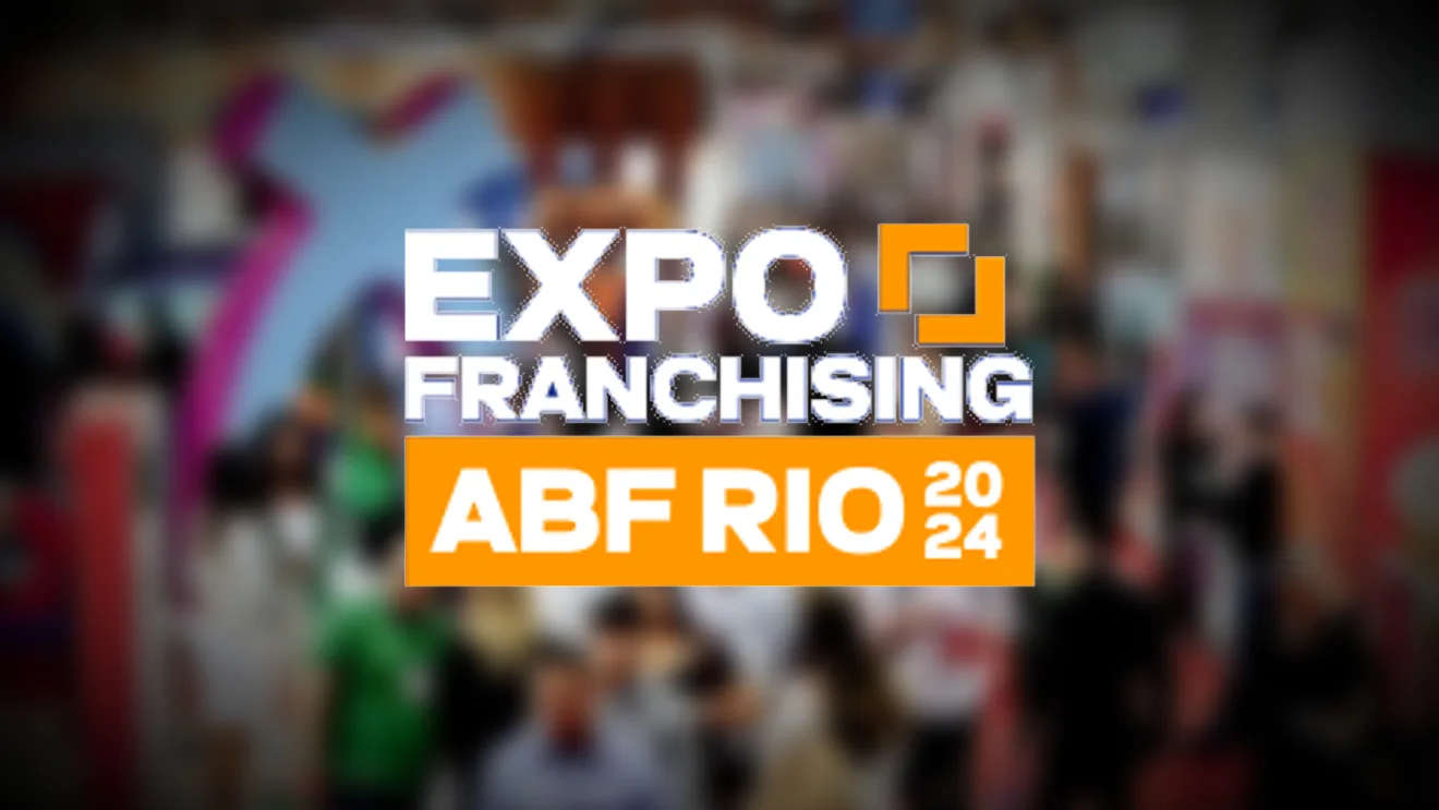 Imagem mostra a logomarca da Expo Franchising ABF Rop 2024