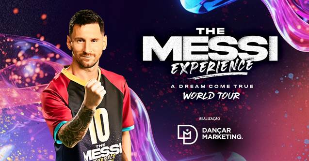 Imagem mostra banner da The Messi Experience World Tour