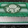 Bolo de aniversário temático do time de futebol Palmeiras