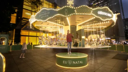 Imagem em 3D mostra espaços de Natal daO Boticário no Shopping Cidade São Paulo