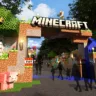 Ilustração em 3D mostra como seria um espaço de Minecraft em parques de diversão