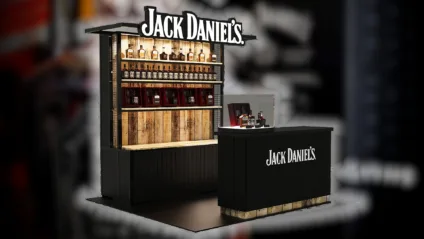 Imagem mostra loja pop up da Jack Daniel's