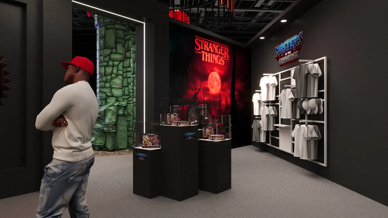 Produtos de Stranger Things na loja da Mattel na CCXP24