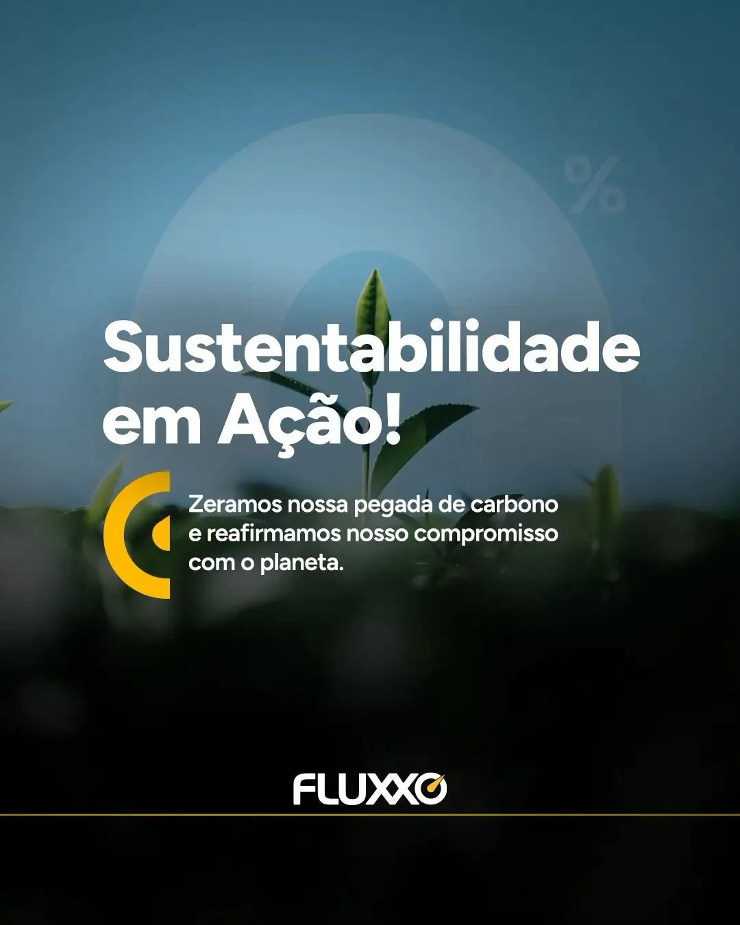 Folder "zerada de carbono" da Fluxxo