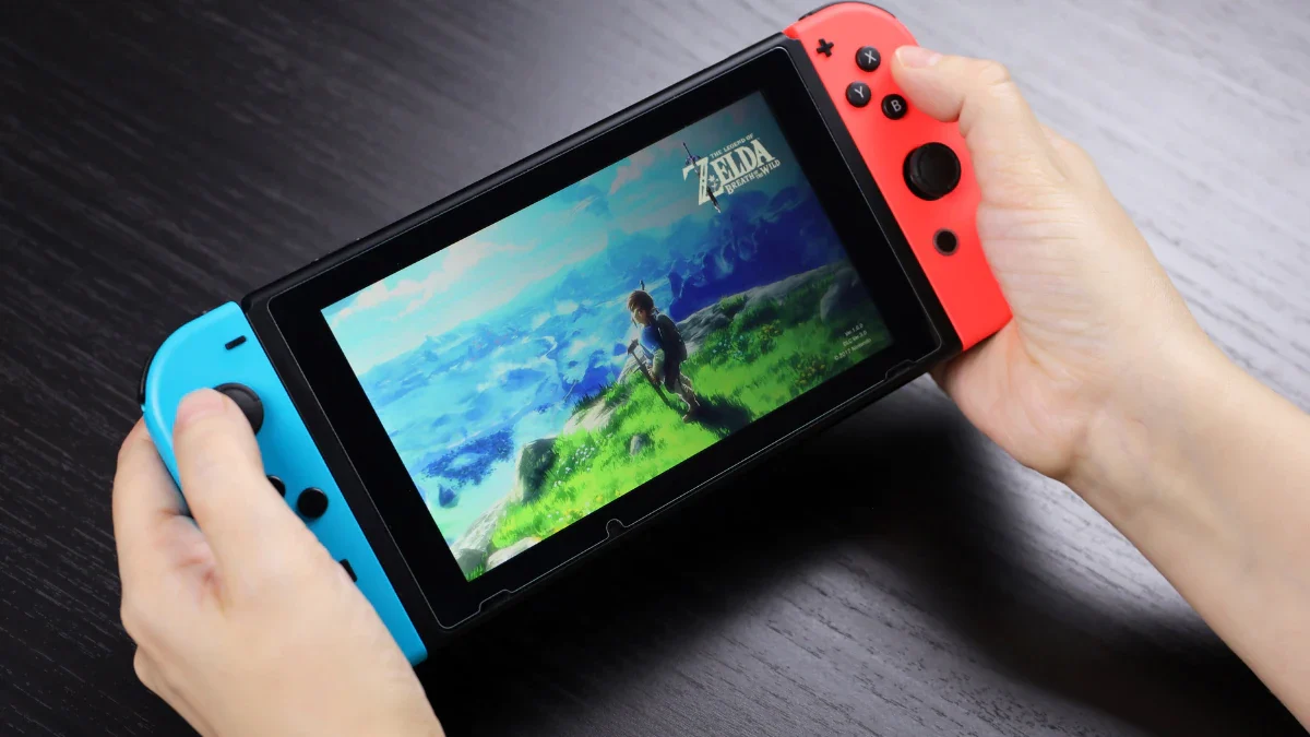 Imagem mostra o console portátil Nintendo Switch